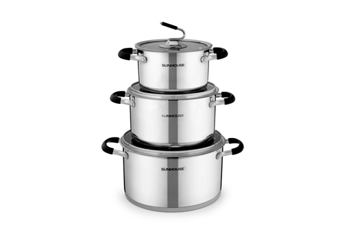 Bộ nồi inox 3 đáy SUNHOUSE